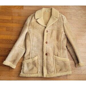 Vintage Sawyer of Napa for Norm Thompson Men's Shearling Jacket Size 42 Long